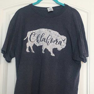 Delta heather blue/grey Oklahoma t-shirt, size L